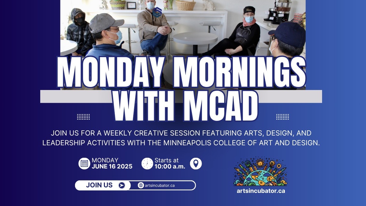 Join us on June 16, 2025 for Monday Mornings with MCAD — Start your week with creative energy, collaborative projects, and insightful conversations led in partnership with the Minneapolis College of Art and Design.
