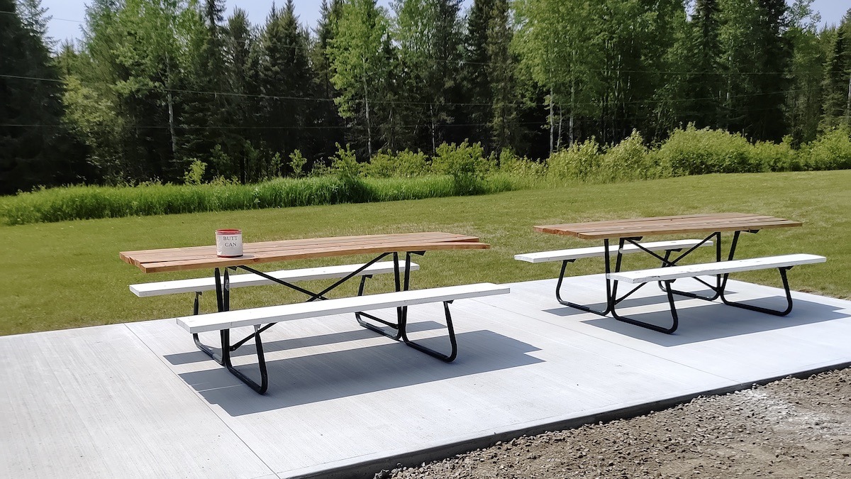 The foundation is set for good times ahead! The new pavilion at the Dyment Recreation complex in Melgund Township is one step closer to reality with the fresh concrete pad now in place. Photo: Terri Bell