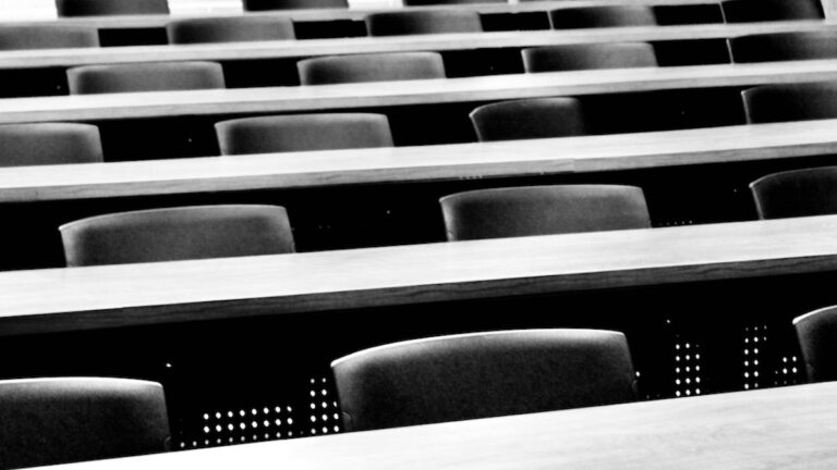 Empty seats in a lecture hall echo with memory—fragments of thought, laughter, doubt, discovery. Education isn’t confined to presence; it resonates in absence. These still rows are archives of energy, holding the quiet hum of voices that changed everything.