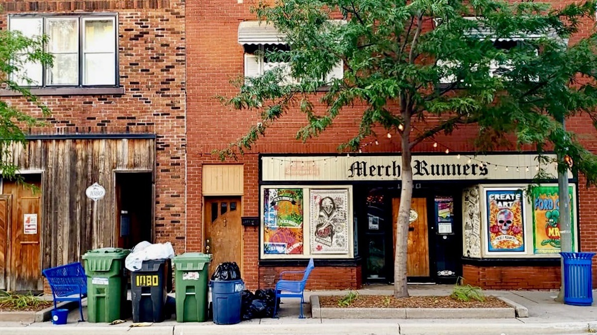 That classic Drouillard Avenue look in Windsor. Old brick and a vibrant storefront speak to the street's enduring charm.