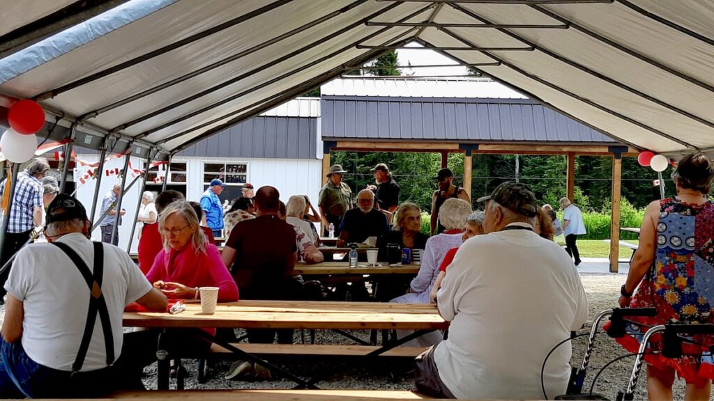 Crowds filled the new event tents listening to music and enjoying food from the Cookshack.
