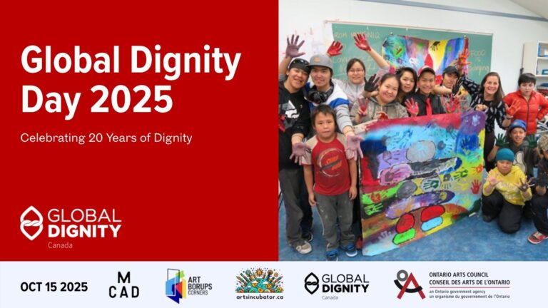 Global Dignity Day, celebrated each year on October 15 in Canada and around the world, is a global movement dedicated to recognizing and uplifting the inherent dignity of all people. Now marking its 20th anniversary, it brings together schools, artists, and communities worldwide to share stories, build empathy, and inspire action toward a more respectful and connected world.