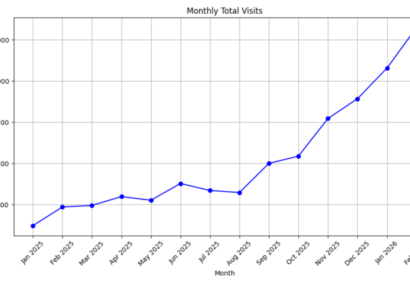 More than 265,000 visits hit our server in February 2026!