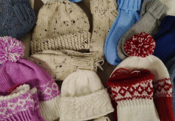 Tanya McArthur has been knitting beautiful children's gear, from mitts and hats to sweaters and booties.