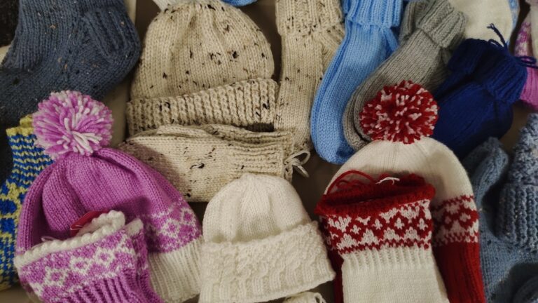Tanya McArthur has been knitting beautiful children's gear, from mitts and hats to sweaters and booties.
