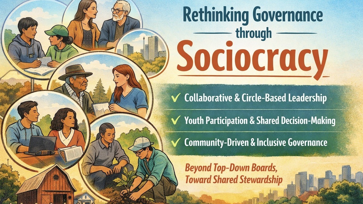 Sociocracy helps nonprofits move beyond top-down leadership toward governance models emphasizing collaboration, accountability, participation, and collective responsibility.