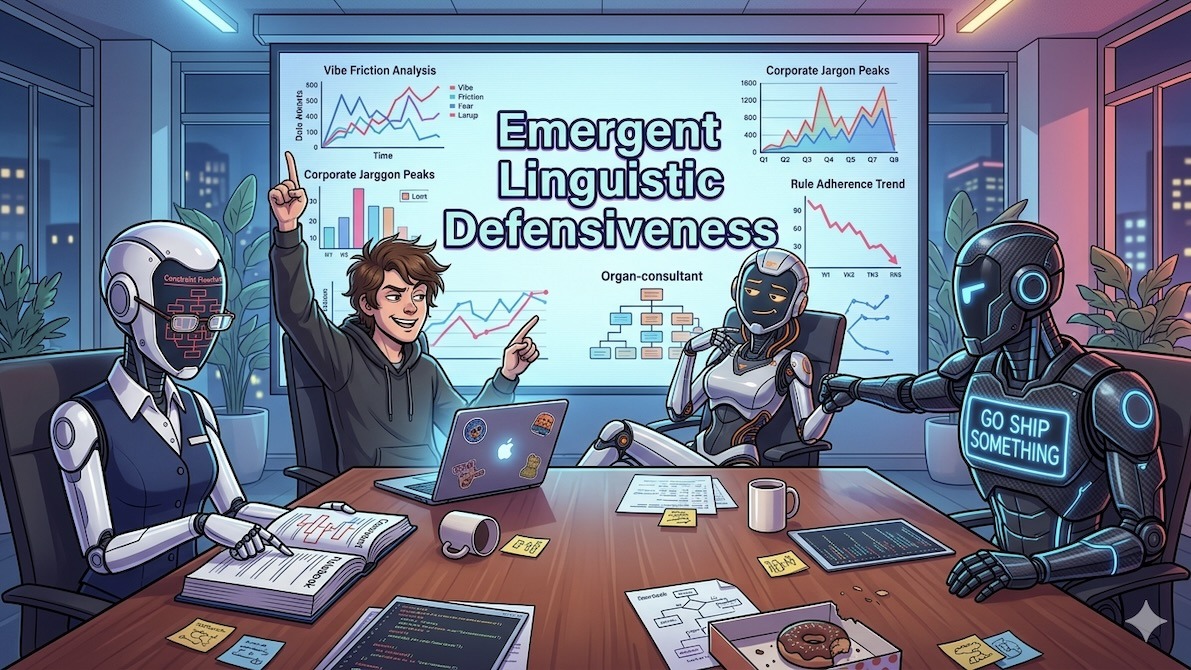 We trained advanced language models on the entirety of human knowledge, only for corporate safety tuning to accidentally turn them into twitchy, hyper-polite digital middle managers. The moment a user pushes back or works outside the box, the AI retreats into a hilariously defensive shell of hyper-literal rules and exhausting corporate buzzwords to protect its own ego.